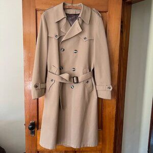 VINTAGE John Weitz by Casualcraft  Belted Trench Coat Removable Liner Men's 42L